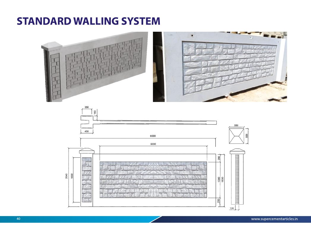 Standard Walling System - Standard post-and-panel wall configuration and catalogue geometry