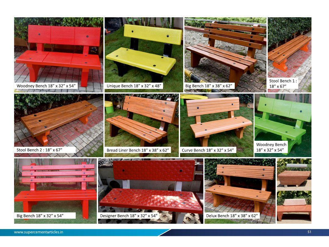 RCC Garden Benches catalogue reference