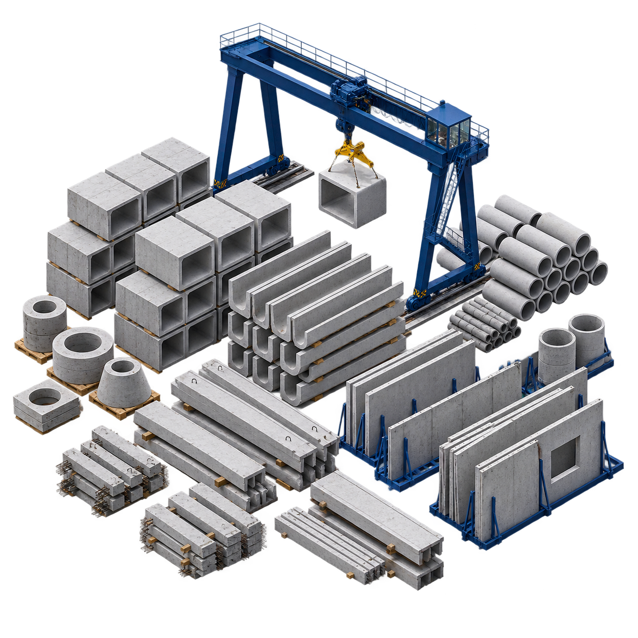 Site-ready precast components